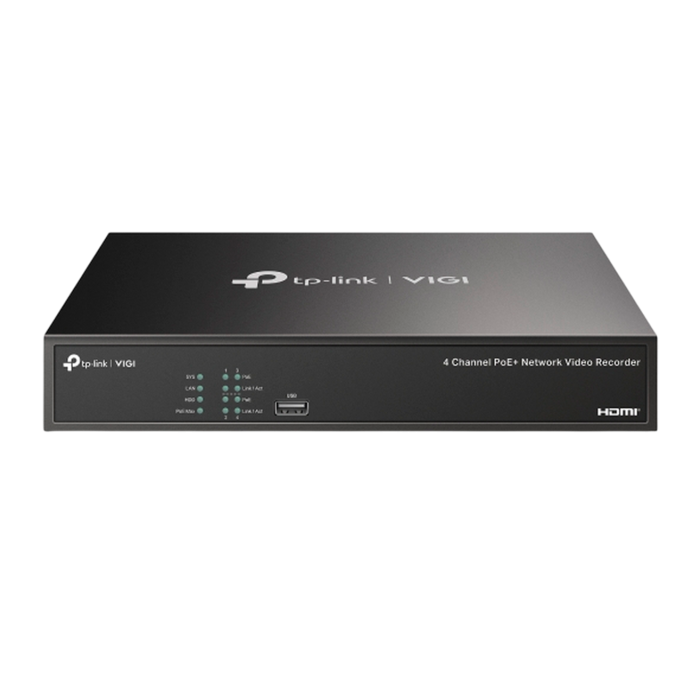 TP-Link VIGI NVR1004H-4P / 4-канальный сетевой видеорегистратор с поддержкой PoE+