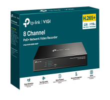 TP-Link VIGI NVR1008H-8MP / 8-канальный сетевой видеорегистратор с поддержкой PoE+