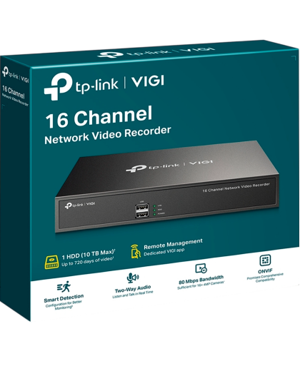 TP-Link VIGI NVR1016H / 16-канальный сетевой видеорегистратор