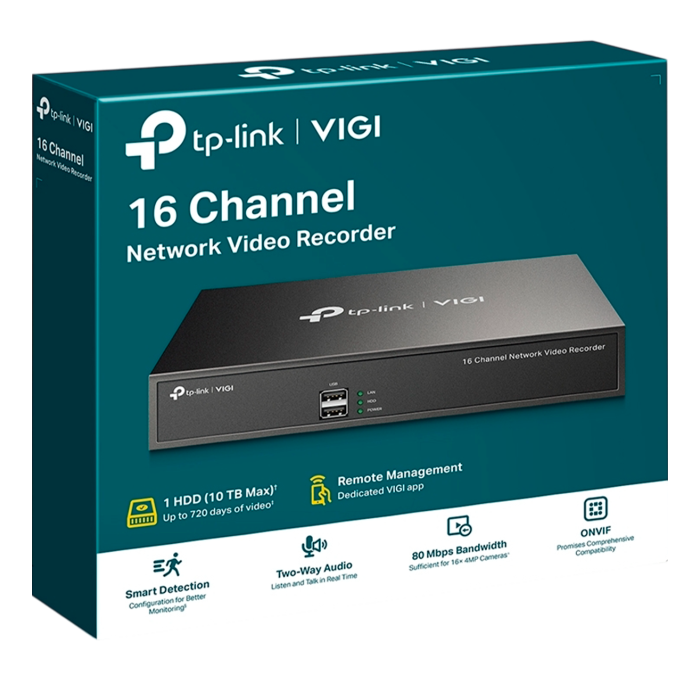TP-Link VIGI NVR1016H / 16-канальный сетевой видеорегистратор