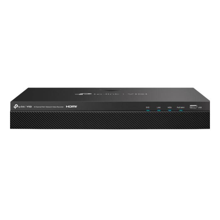TP-Link VIGI NVR2008H-8MP / 8-канальный сетевой видеорегистратор с поддержкой PoE+
