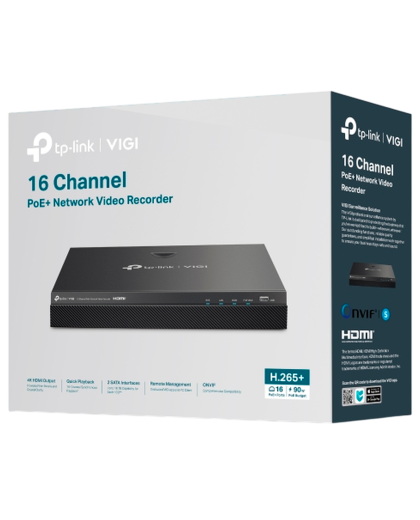 TP-Link VIGI NVR2016H-16P / 16-канальный сетевой видеорегистратор с поддержкой PoE+
