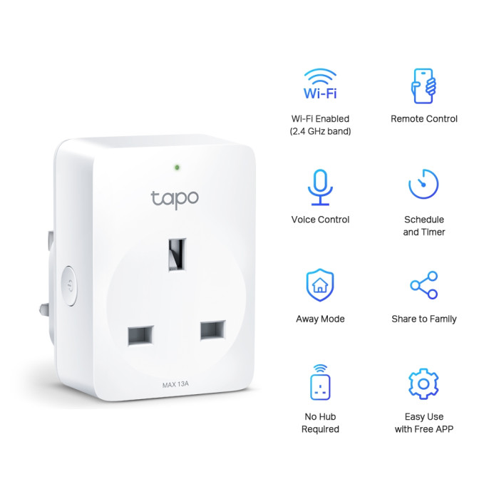 TP-Link Tapo P100 (4-pack) / Умная мини Wi-Fi розетка