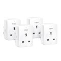 TP-Link Tapo P100 (4-pack) / Умная мини Wi-Fi розетка