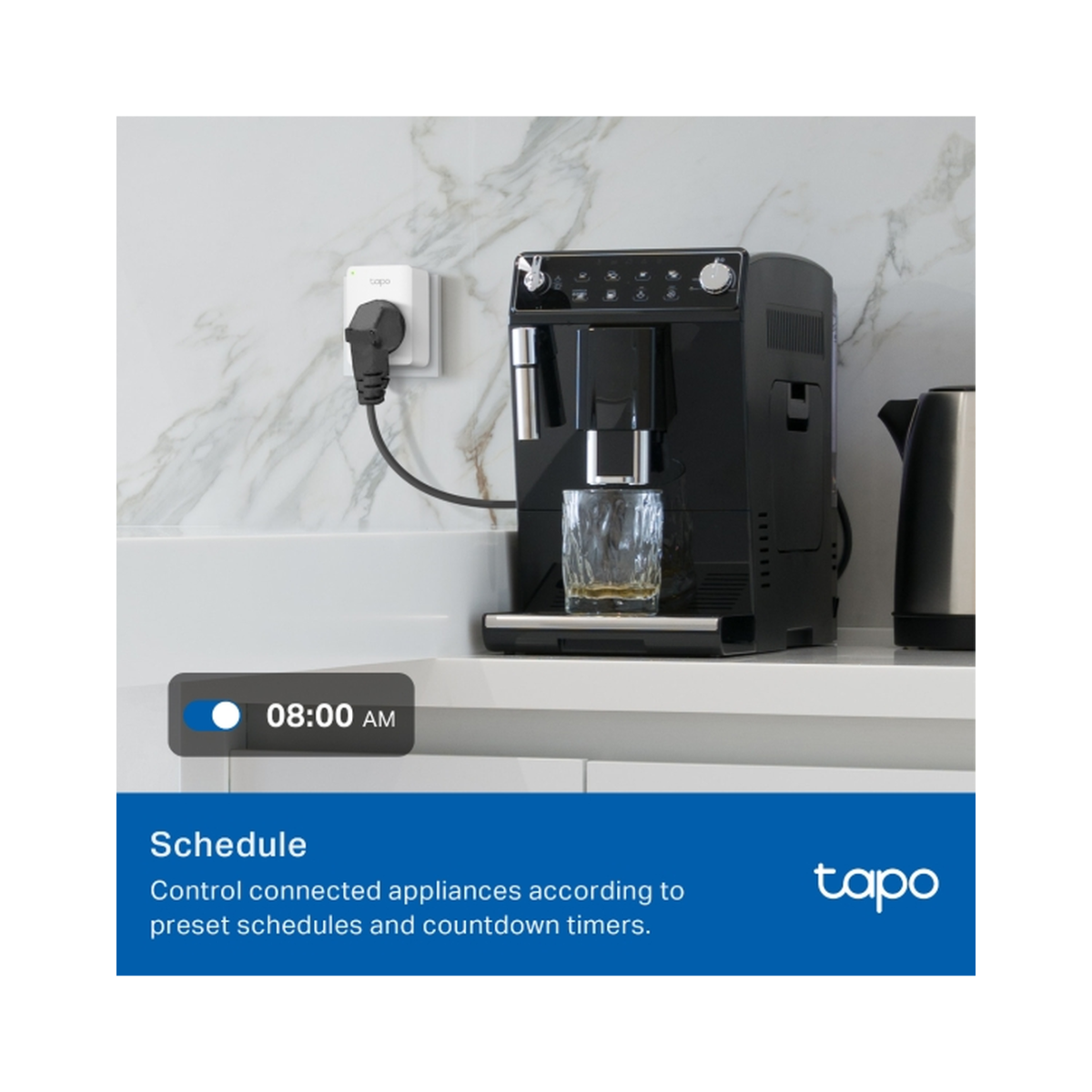 TP-Link Tapo P100MA / Умная мини Wi-Fi розетка с мониторингом энергопотребления