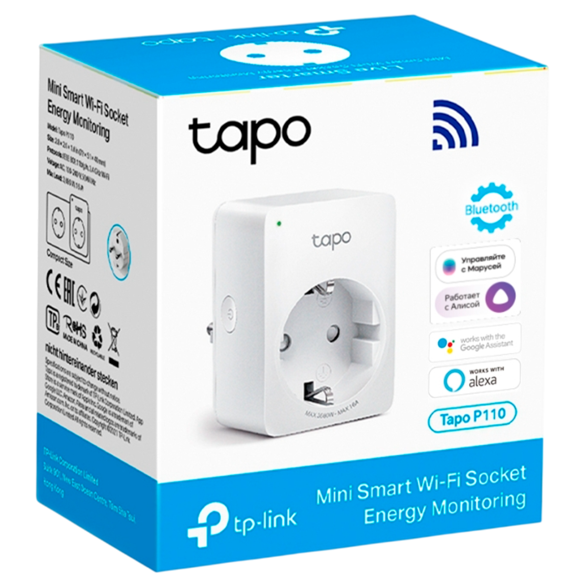 TP-Link Tapo P110 / Умная мини Wi-Fi розетка с мониторингом энергопотребления