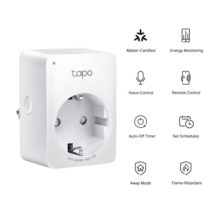 TP-Link Tapo P110M / Умная мини Wi-Fi розетка с мониторингом энергопотребления