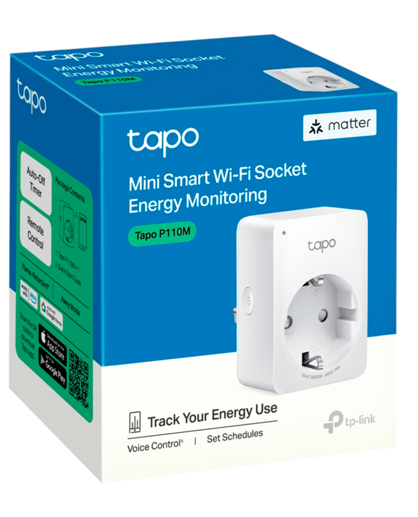 TP-Link Tapo P110M / Умная мини Wi-Fi розетка с мониторингом энергопотребления