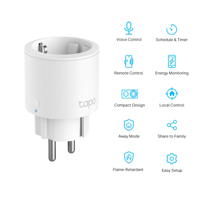 TP-Link Tapo P115 (1-pack) / Умная мини Wi-Fi розетка с мониторингом энергопотребления