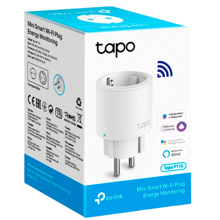 TP-Link Tapo P115M / Умная мини Wi-Fi розетка с мониторингом энергопотребления