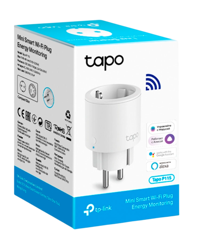 TP-Link Tapo P115M / Умная мини Wi-Fi розетка с мониторингом энергопотребления