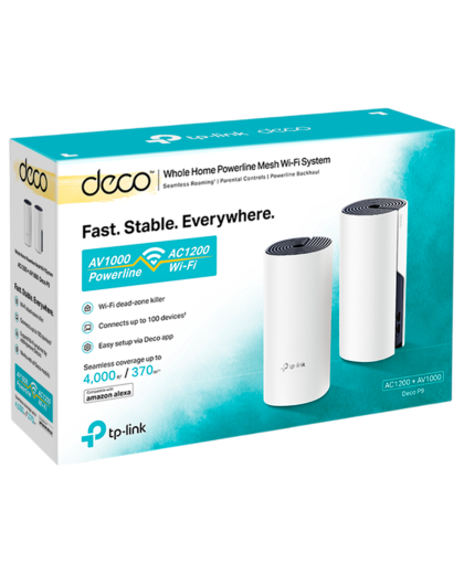 TP-Link Deco P9 (2-pack) / AC1200 + AV1000 Гибридная Mesh-система