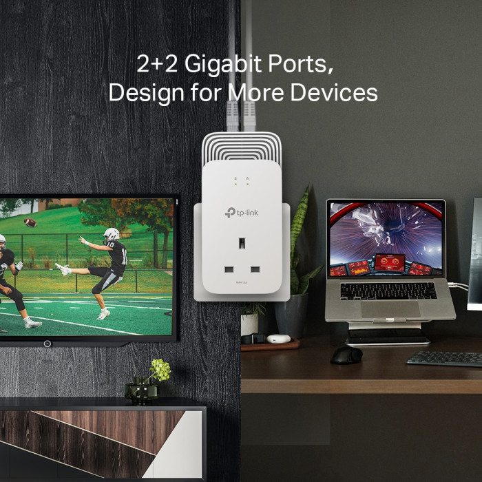 TP-Link PG2400P KIT / G.hn2400 Комплект гигабитных Powerline-адаптеров со встроенной розеткой
