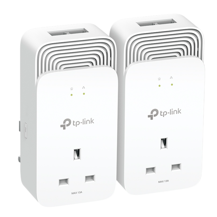 TP-Link PG2400P KIT / G.hn2400 Комплект гигабитных Powerline-адаптеров со встроенной розеткой