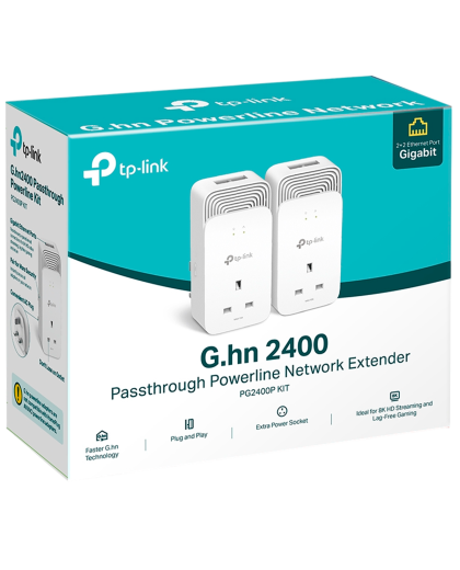 TP-Link PG2400P KIT / G.hn2400 Комплект гигабитных Powerline-адаптеров со встроенной розеткой