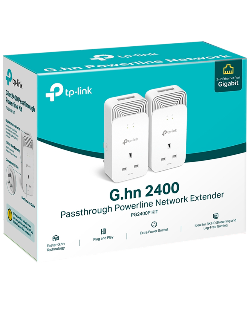 TP-Link PG2400P KIT / G.hn2400 Комплект гигабитных Powerline-адаптеров со встроенной розеткой