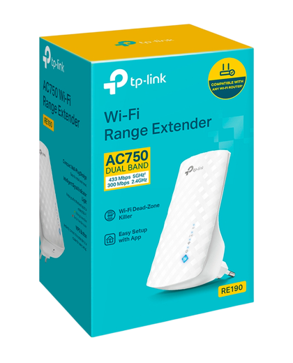 TP-Link RE190 / AC750 Двухдиапазонный усилитель сигнала Wi-Fi 5 с поддержкой Mesh