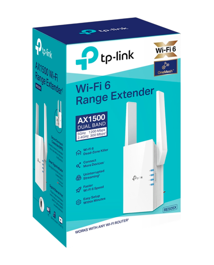 TP-Link RE505X / AX1500 Двухдиапазонный усилитель сигнала Wi-Fi 6 с поддержкой Mesh