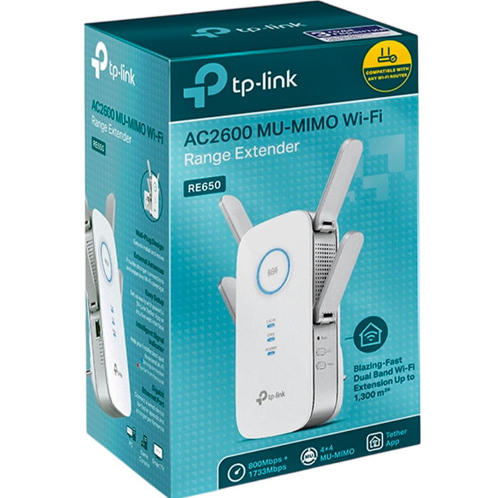 TP-Link RE650 / AC2600 Двухдиапазонный усилитель сигнала Wi-Fi 5 с поддержкой Mesh