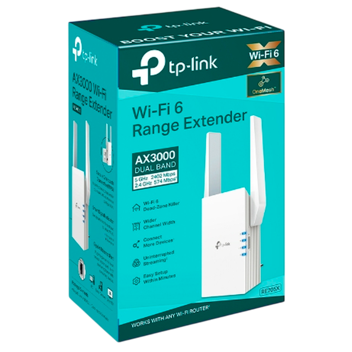 TP-Link RE705X / AX3000 Двухдиапазонный усилитель сигнала Wi-Fi 6 с поддержкой Mesh