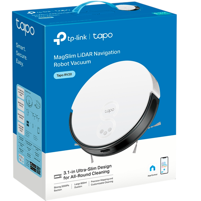 TP-Link Tapo RV20 / Робот-пылесос MagSlim с лидарной навигацией