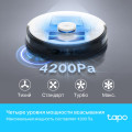 TP-Link Tapo RV30 Max Plus / Робот-пылесос с высокой мощностью всасывания 5300 Па, функция влажной уборки + интеллектуальная док-станция с автоматическим опорожнением / Black