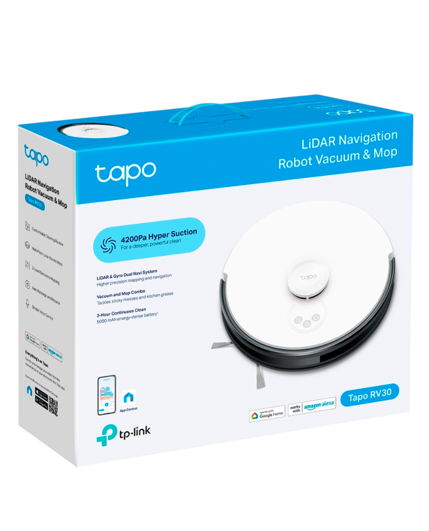 TP-Link Tapo RV30C / Робот-пылесос с лидаром и поддержкой влажной уборки