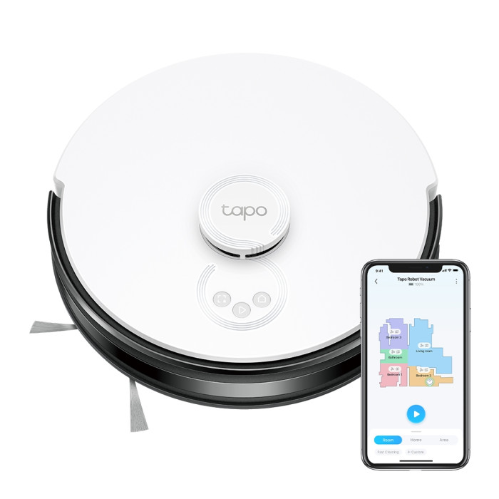 2 TP-Link Tapo RV30 Max / Робот-пылесос и швабра с гиперсилой всасывания 5300 Па / Black