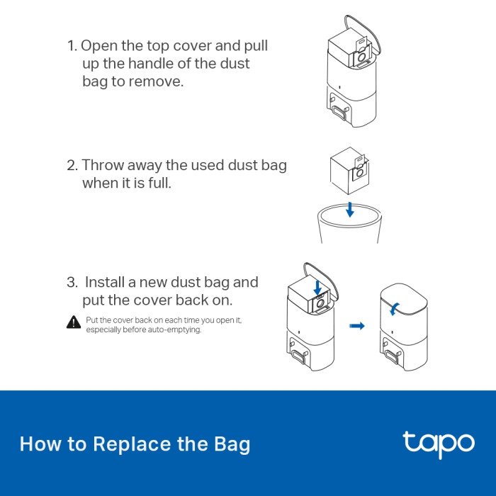 TP-Link Tapo RVA202 / Одноразовые пылесборники для робота-пылесоса Tapo (5 шт.)