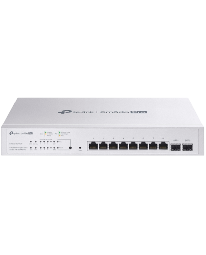 TP-Link Omada Pro S4500-8GHP2F / Коммутатор Smart с 8 гигабитными портами PoE+ и 2 портами SFP