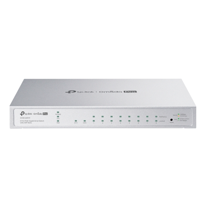 TP-Link Omada Pro S4500-8GP2F / Коммутатор Smart с 8 гигабитными портами PoE+ и 2 портами SFP