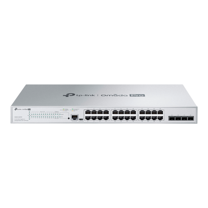 TP-Link Omada Pro S5500-24GP4F / Управляемый коммутатор уровня 2+ с 24 гигабитными портами PoE+ и 4 портами SFP