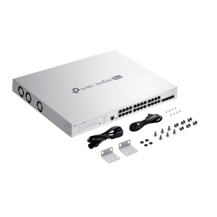 TP-Link Omada Pro S5500-24MPP4XF / Управляемый коммутатор с 24 портами PoE+ 2.5G L2+ и 4 слотами SFP+.