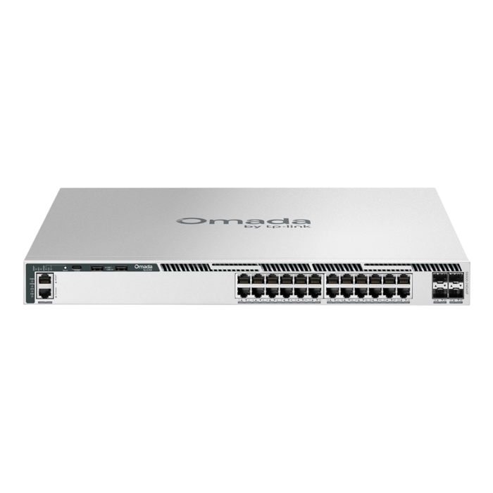 TP-Link Omada Pro S6500-24G4XF / 24‑портовый гигабитный управляемый стекируемый коммутатор L3 с 4 SFP+ слотами 10G