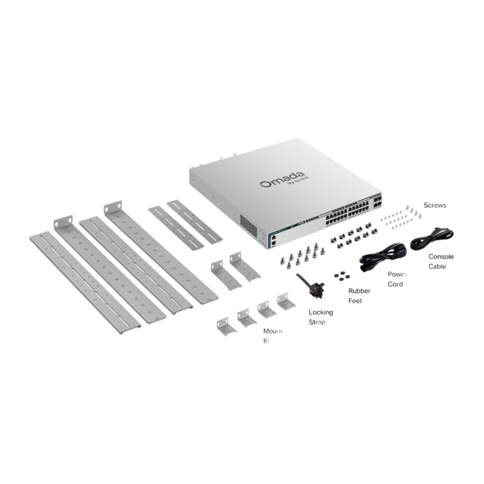 TP-Link Omada Pro S6500-24GP4XF / 24‑портовый гигабитный управляемый стекируемый РоЕ-коммутатор L3 с 4 SFP+ слотами 10G