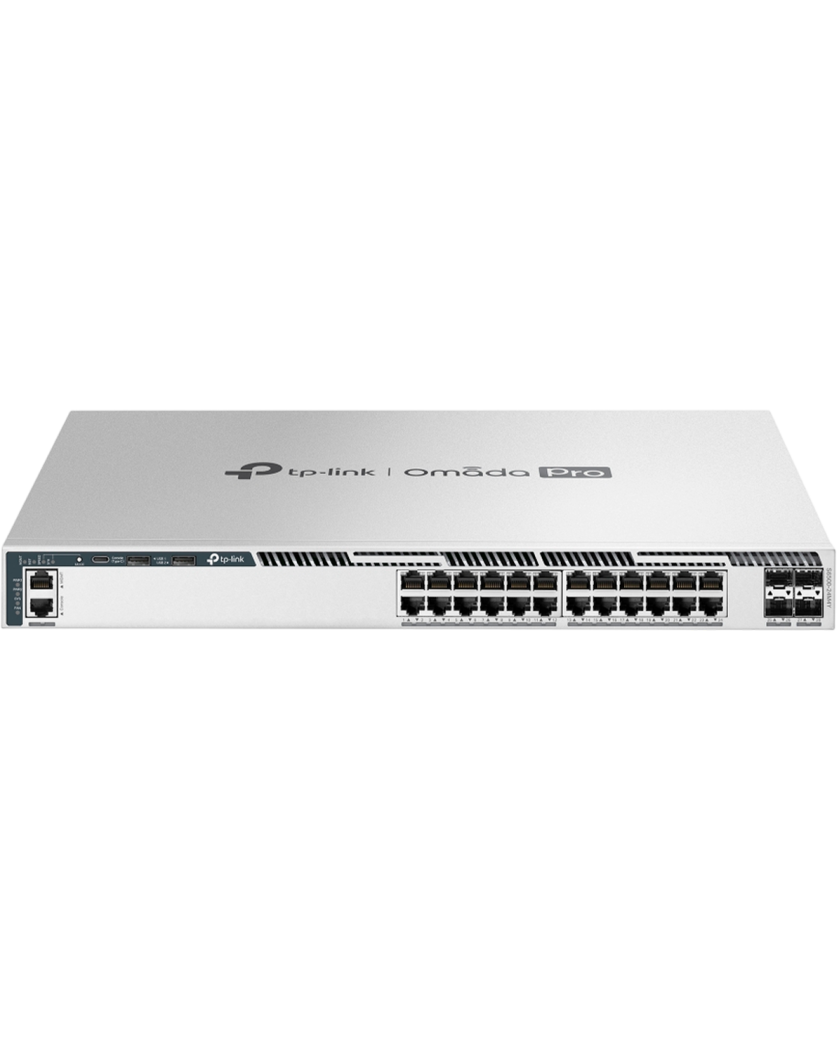 TP-Link Omada Pro S6500-24M4Y / 24‑портовый 2.5G управляемый стекируемый РоЕ-коммутатор L3 с 4 слотами 25G