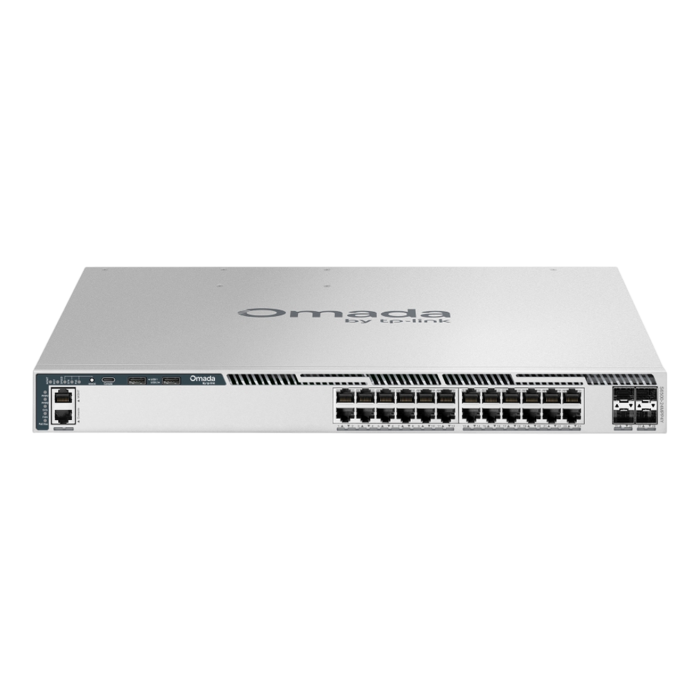 TP-Link Omada Pro S6500-24MPP4Y /  24-портовый стекируемый управляемый коммутатор L3 PoE++ 2,5G с 4 слотами 25G