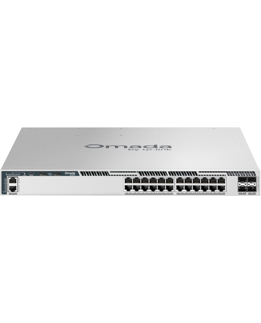 TP-Link Omada Pro S6500-24MPP4Y /  24-портовый стекируемый управляемый коммутатор L3 PoE++ 2,5G с 4 слотами 25G