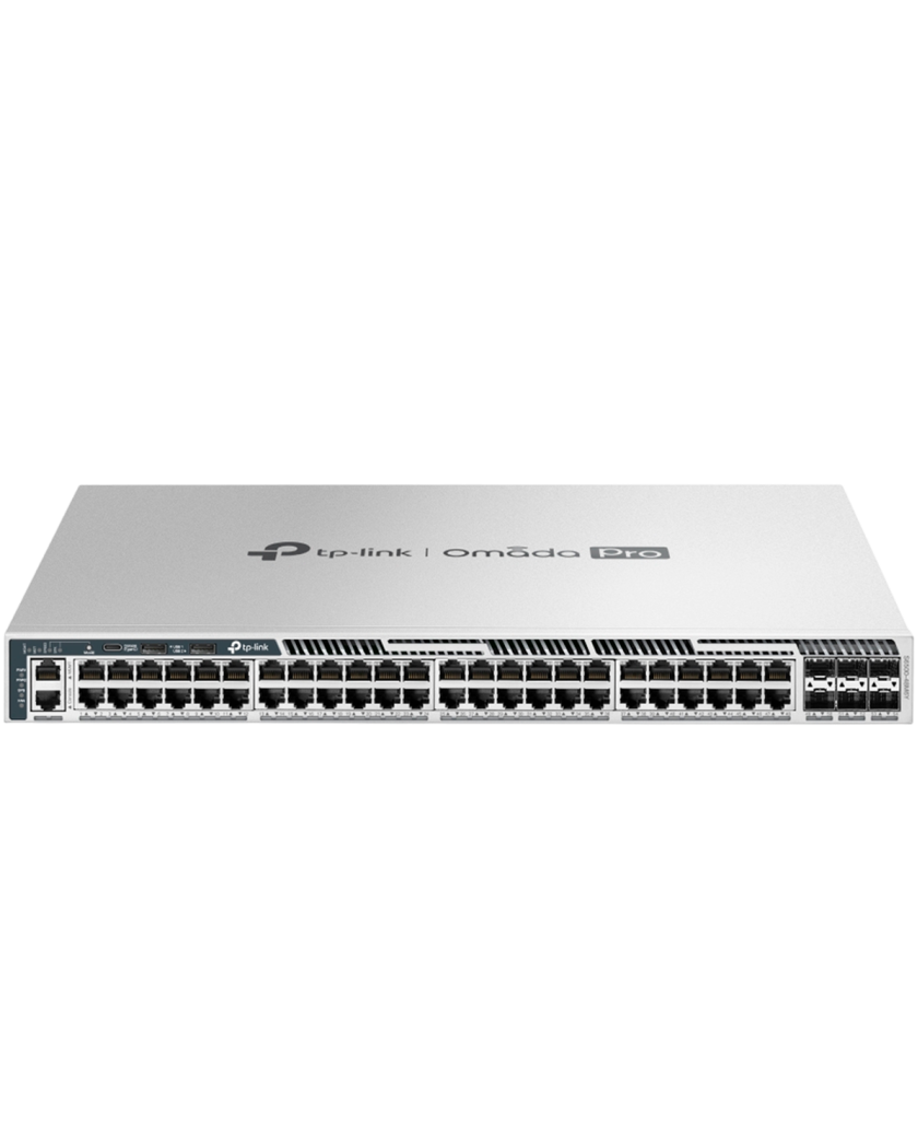 TP-Link Omada Pro S6500-48M6Y / Управляемый коммутатор L3 с 48 портами 2,5G, возможностью стекирования и 6 слотами 25G.