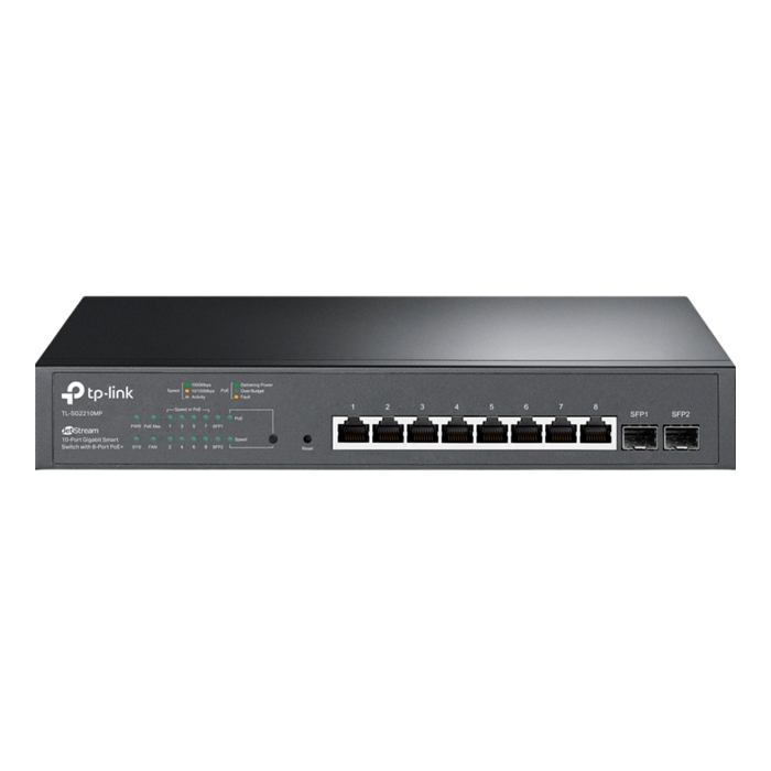 TP-Link Omada SG2210MP / Коммутатор РоЕ 8-портовый гигабитный управляемый Smart с 2 SFP-слотами