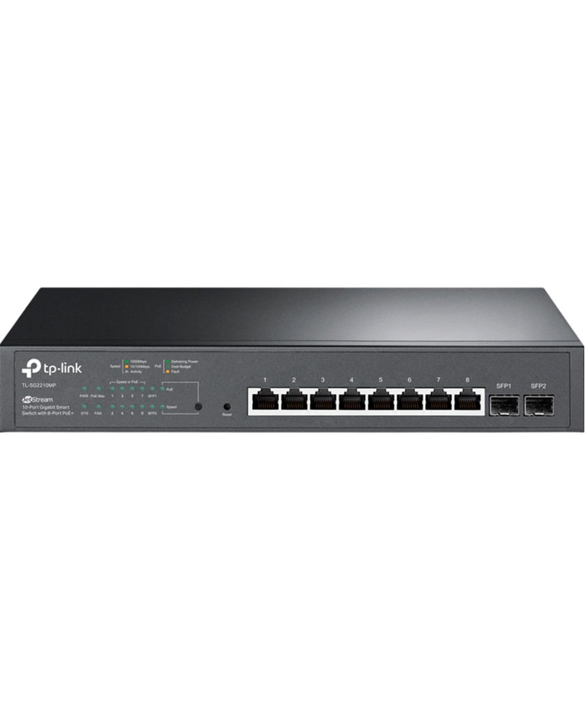 TP-Link Omada SG2210MP / Коммутатор РоЕ 8-портовый гигабитный управляемый Smart с 2 SFP-слотами