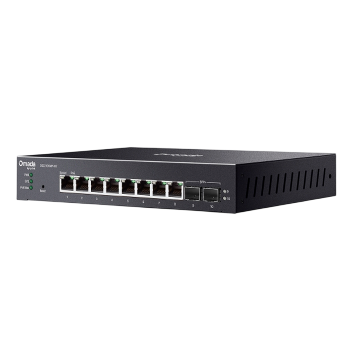 TP-Link Omada SG2210XMP-M2 /  Управляемый PoE-коммутатор Smart с 8 портами 2.5GBASE-T и 2 SFP+ слотами 10G