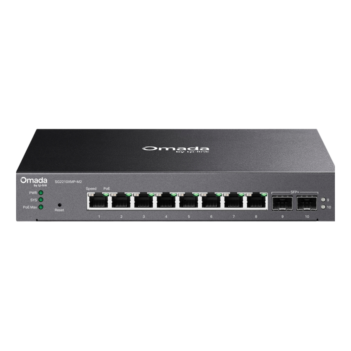 TP-Link Omada SG2210XMP-M2 /  Управляемый PoE-коммутатор Smart с 8 портами 2.5GBASE-T и 2 SFP+ слотами 10G