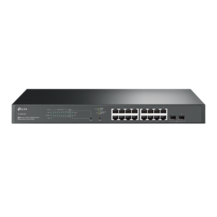 TP-Link Omada SG2218P / Коммутатор РоЕ 16-портовый гигабитный Smart с 2 SFP-слотами