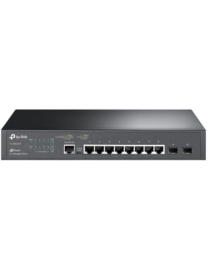 TP-Link Omada SG3210 / Коммутатор 8‑портовый гигабитный управляемый L2+ с 2 SFP‑слотами