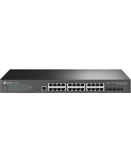 TP-Link Omada SG3428X / 24‑портовый гигабитный управляемый коммутатор L2+ с 4 SFP+ слотами 10G