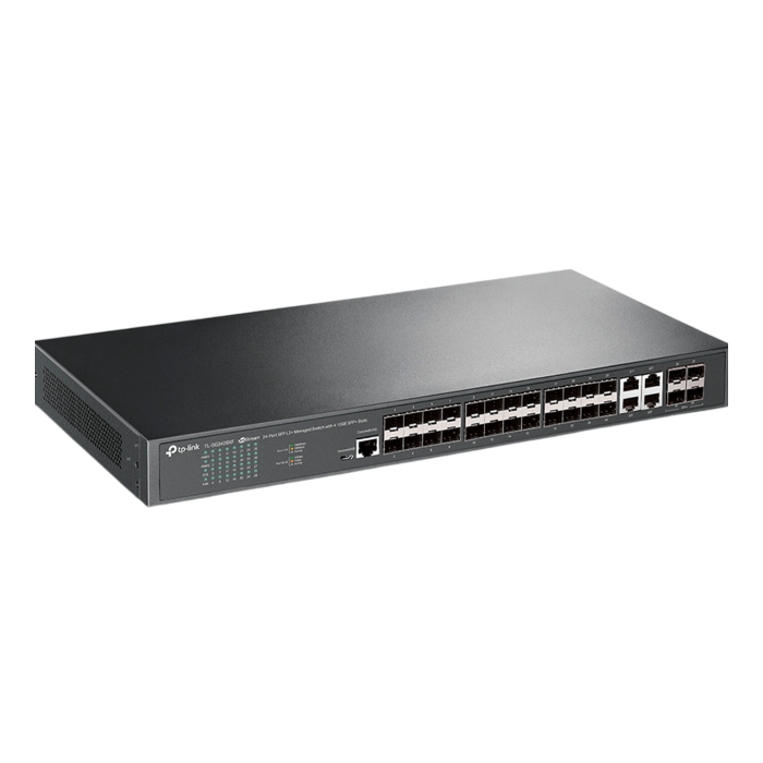 TP-Link Omada SG3428XF / 24‑портовый гигабитный управляемый SFP-коммутатор L2+ с 4 SFP‑слотами