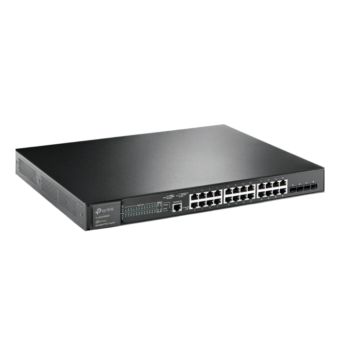 TP-Link Omada SG3428XMP / 24‑портовый гигабитный управляемый РоЕ-коммутатор уровня L2+ с 4 SFP+ слотами 10G