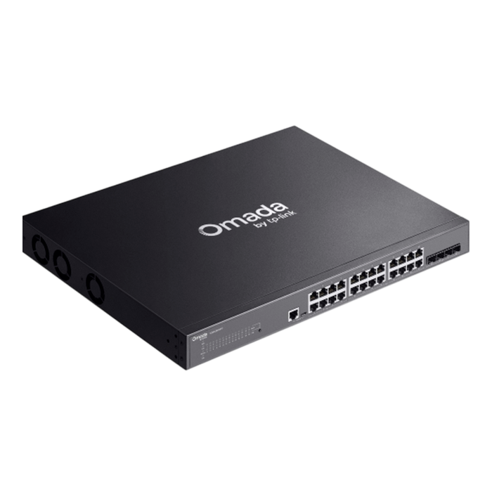 TP-Link Omada SG3428XMPP / 24‑портовый гигабитный управляемый РоЕ-коммутатор уровня L2+ (16 портов PoE+ и 8 портов PoE++) с 4 SFP+ слотами 10G
