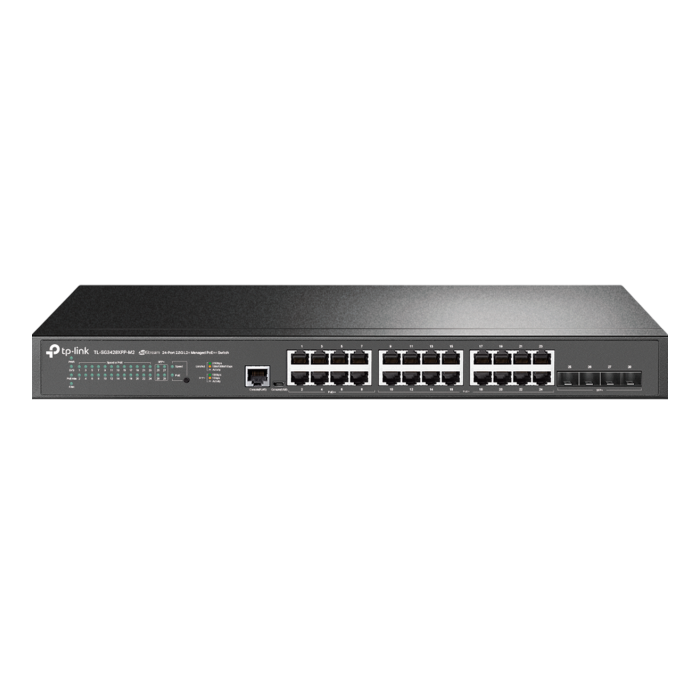 TP-Link Omada SG3428XPP-M2 / Управляемый коммутатор L2+ с 24 портами 2.5GBASE-T с поддержкой PoE++ и 4 SFP+ слотами 10G